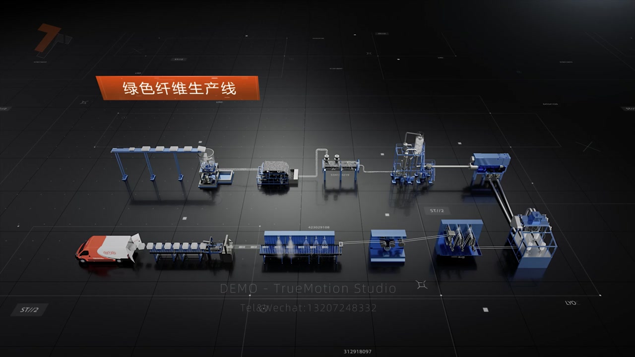 Lycel 莱赛尔纤维生产线视频画面